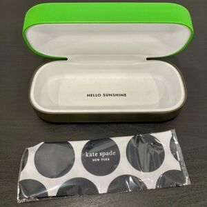 🎁💚 Kate Spade ♠️ Green / Black Eyeglass Case New
